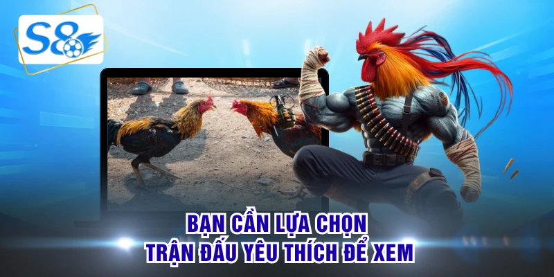 Bạn cần lựa chọn trận đấu yêu thích để xem